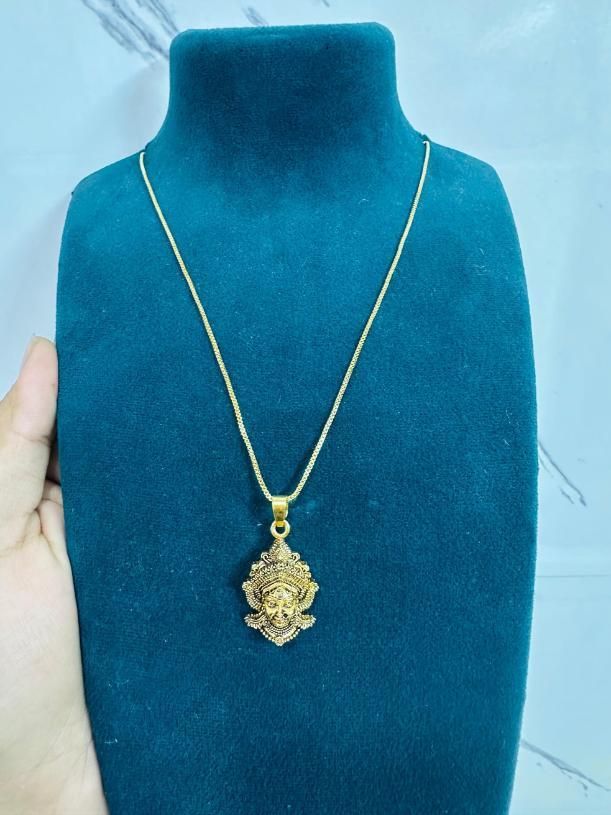 Durga Mataji Face Pendant with Chain