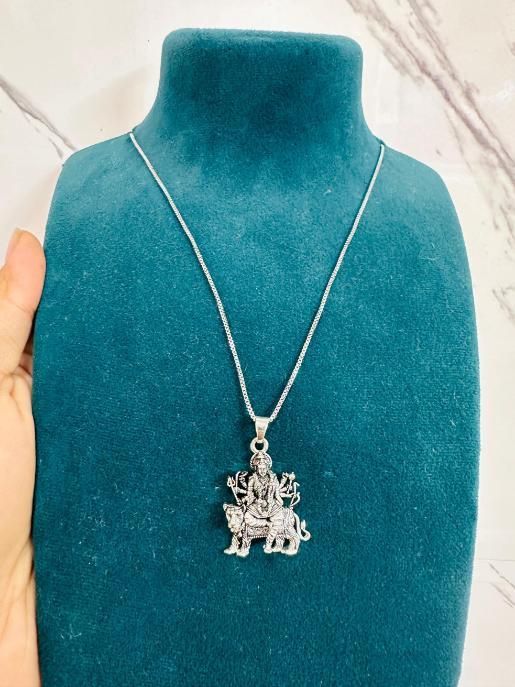 Ambaji Mata Face Pendant with Chain